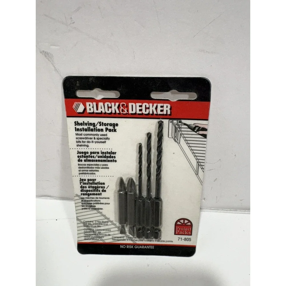 Black & Decker Shelving Storage Installation Pack 71 805 5 Pieces